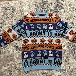 ASOS Blue and Orange Graphic Sweater